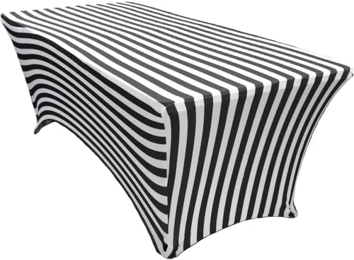 Vista 36 de YOUR CHAIR COVERS - Fundas rectangulares de elastano para mesas de 4 pies, manteles ajustados para eventos de boda, decoraciones de patio, tela Negro
