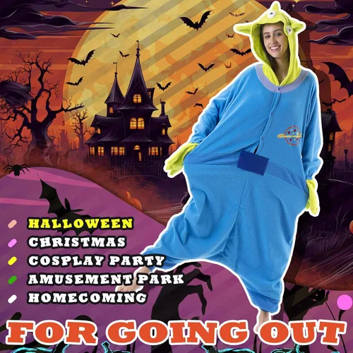 Vista 4 de Beauty Shine - Mameluco unisex para adultos, disfraz de personaje de caricaturas para cosplay, Halloween, Navidad, ropa para dormir o estar en casa