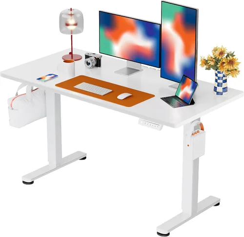 Vista 45 de ErGear - Escritorio eléctrico de pie de altura ajustable, escritorio para estar sentado o de pie de 31.5 x 18.9 pulgadas, escritorio de computadora