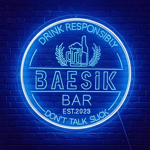 Vista 14 de Letrero de barra de neón personalizado para bar en casa, hecho a mano, regulables, personalizables, barras de neón 3D, letrero de luz de cerveza