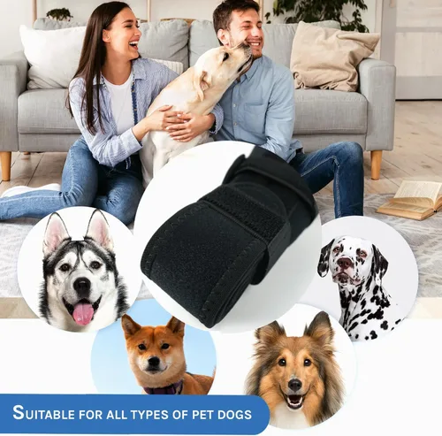 Vista 8 de INDEEMAX Rodillera de perro para pierna trasera, soporte para piernas de perro para perros grandes a pequeños con displasia de cadera, pierna