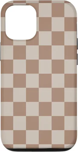 Vista 28 de Bonita funda Classic Dark Brown Checkered Big Checkerboard para iPhone 16