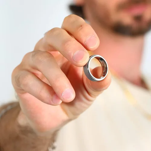 Vista 5 de Anillo giratorio de titanio de tungsteno de 0.2360.315 pulgadas para hombre, tamaño medio, sin níquel, anillo de ansiedad para hombres y mujeres
