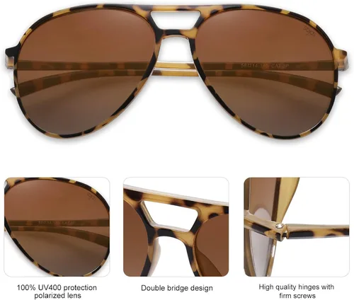 Vista 4 de SOJOS Classic Polarized Ultra Lightweight Flexible Men Women Sunglasses JOURNEY SJ2065