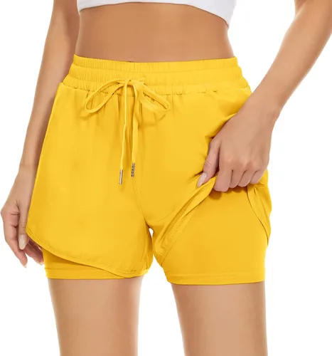 Vista 3 de Taydey Pantalones cortos deportivos de secado rápido para mujer