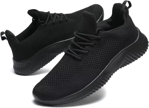 Vista 4 de Zapatos de tenis sin cordones para hombre para caminar correr ligeros transpirables informales suela suave de malla para el trabajo gimnasio
