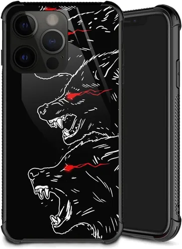 Vista 40 de Funda compatible con iPhone Xs, diseño de plexiglás X para niños y hombres, diseño de lobo malo, a prueba de golpes, antiarañazos, para iPhone X/Xs