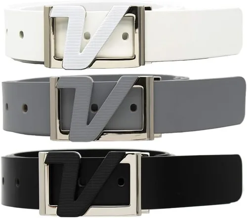 Vista 8 de Volvik - Correa de cinturón de cuero sólido italiano 100% auténtico, tamaño libre hasta 46 pulgadas, unisex