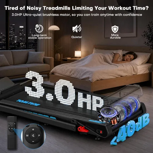 Vista 6 de Cinta de correr con altavoz, caminadora plegable 6 en 1 de 7.5 MPH para el hogar con aplicación compatible, almohadilla para caminar con 10%