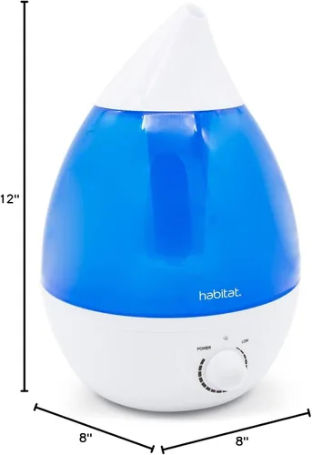 Vista 8 de Habitat Humidificador ultrasónico de niebla fría con tanque grande de 2.5 L, humidificador silencioso con luz LED para dormitorio, 24 horas