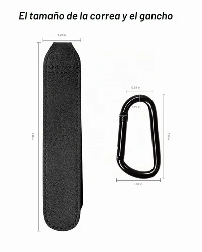 Vista 3 de Ganchos para cochecito de bebé, ganchos para colgar bolsas de pañales, ganchos multiusos para bolsas de compras de comestibles, correas de cuero