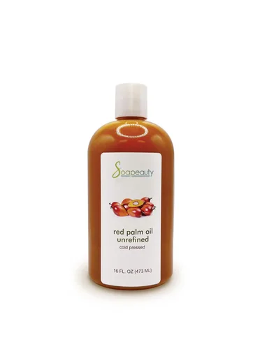 Vista 3 de Soapeauty Aceite de palma roja extra virgen sin refinar prensado en frío 100% puro (4 onzas)