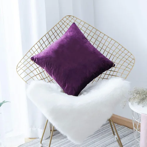 Vista 16 de Home Brilliant Fundas de almohada de primavera de 18x18 pulgadas, fundas de almohada de terciopelo, fundas de almohada cuadradas decorativas sólidas