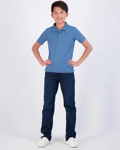 Vista 5 de Real Essentials Paquete de 3 Polo de manga corta para niño, uniforme escolar, rendimiento activo, golf (de 4 a 16 años)