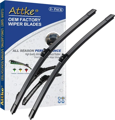 Vista 14 de ATTKE Escobillas limpiaparabrisas delanteras de calidad OEM para Jeep Wrangler 1997-2006/Porsche 911 1978-1994/Suzuki Samurai 1986-1995