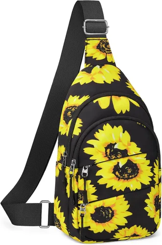 Vista 12 de Tuwubi Bolsos cruzados para mujer, bolsa para hombres, mochila pequeña de senderismo antirrobo, ligera para viajes al aire libre (M, beige)