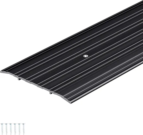 Vista 11 de Tandefio 2 unids 4" X 1/4" X 36" aluminio Saddle puerta umbral, plata Plateado