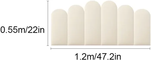 Vista 2 de Cabecera autoadhesiva 3D, paneles de pared tapizados, paneles de pared autoadhesivos 3D anticolisión para decoración de revestimientos de paredes