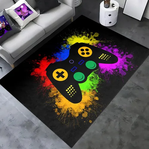 Vista 14 de Alfombras de juegos para niños y adolescentes, decoración de dormitorio, alfombras de jugador para sala de estar, alfombras de mando de gamepad