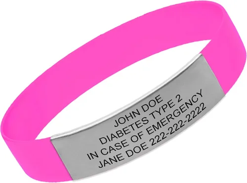 Vista 15 de Medical ID Bracelet Custom Engraved – Emergency Medical Alert Bracelet for Men & Women – Personalized Medical ID Bracelet Waterproof Silicone & Negro