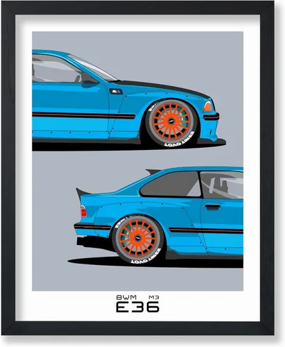 Vista 58 de Poster Master Póster de coche – Impresión clásica de coche – Arte de vehículo – Gran decoración de pared de garaje u oficina – 8 x 10 pulgadas