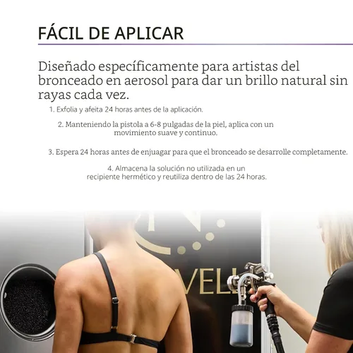 Vista 8 de Norvell Premium Solución de bronceado en aerosol veneciano 8 fl oz – Fórmula profesional de bronceado sin sol para un brillo bronce natural, sin