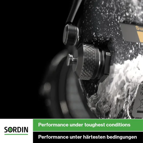 Vista 3 de Sordin Pro-X LED Ear Muffs - Active and Electronic Ear Defenders - Gel Pads - Earmuffs for Hunting & Shooting Oliva