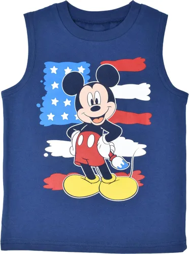 Vista 3 de Disney Camiseta sin mangas de Mickey Mouse y pantalones cortos de malla para niños pequeños