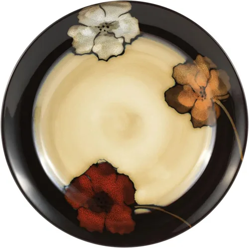 Vista 7 de Pfaltzgraff Painted Poppies - Juego de vajilla de 16 piezas, servicio para 4, platos coloridos de gres floral, cuencos y tazas, apto para microondas