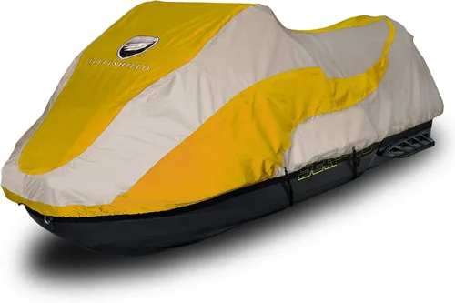 Vista 10 de Jetpro Trailerable PWC Jetski Watercraft Jet - Funda para esquís de hasta 3 plazas, Negro/Gris
