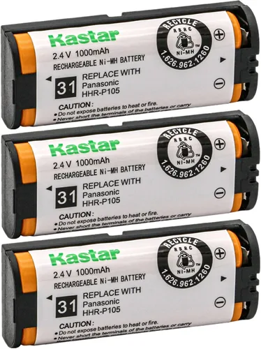 Vista 6 de Kastar Paquete de 1 batería de repuesto para Panasonic KX-TGA571S KXTGA571S KX-TGA572 KXTGA572 KX-TGA573S KXTGA573S KX-TGA670 KXTGA670 KX-TGA670B