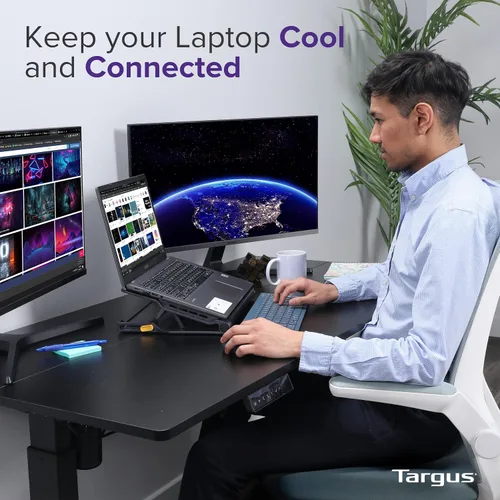 Vista 2 de Targus - Tapete de enfriamiento de ventilador dual con conexión USB