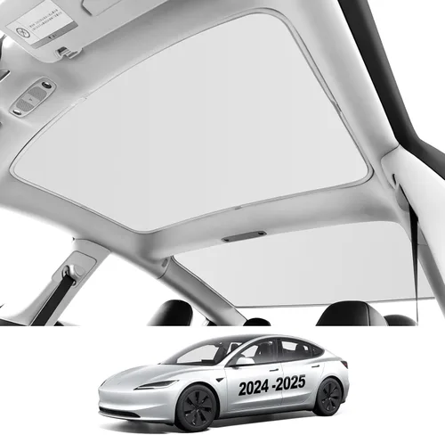 Vista 13 de Parasol de techo para Tesla Modelo 3 2026, parasol mejorado para techo solar para el nuevo Tesla Modelo 3 2024-2026, accesorios Highland