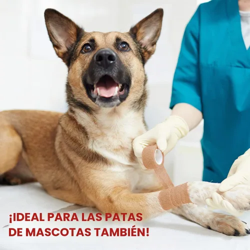 Vista 4 de HEALQU Vendaje autoadhesivo – Cinta cohesiva para atletismo y deportes – Cinta médica autoadhesiva de 1 pulgada x 5 yardas, vendajes elásticos