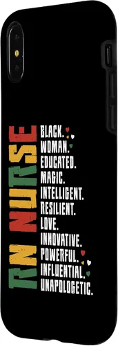 Vista 5 de iPhone 15 RN Enfermera Black History Enfermera Afro African Registered Enfermera Caso