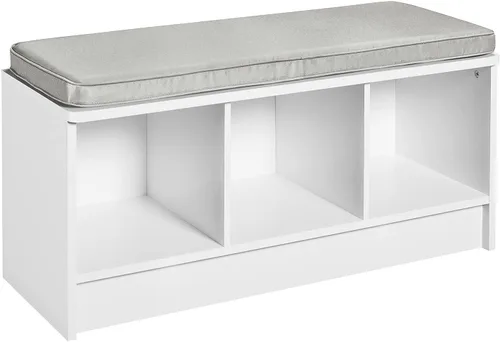 Vista 13 de ClosetMaid 1633 Cubeicals - Banco de almacenamiento de 3 cubos, color cereza oscura con cojín gris