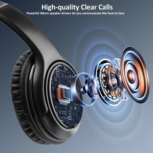 Vista 5 de MKJ Auriculares USB con micrófono de cancelación de ruido, auriculares de oficina con sonido cristalino, auriculares duraderos para computadora