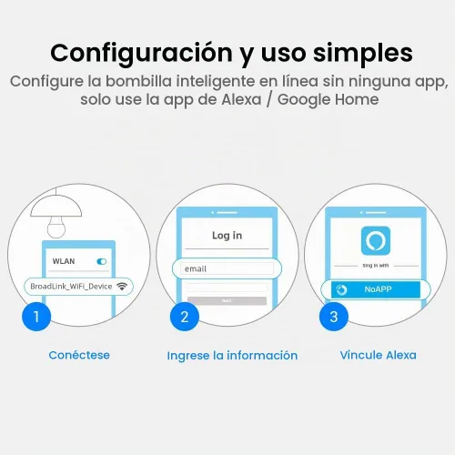 Vista 5 de Broadlink Bombilla inteligente, 10 W RGB regulable Wi-Fi LED bombillas inteligentes A19 800lm, funciona con Alexa, Google Home, Siri e IFTTT,