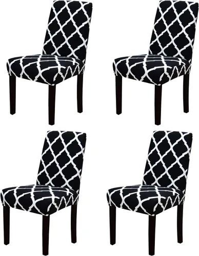 Vista 18 de Funda protectora para silla de comedor, lavable, extraíble, de elastano