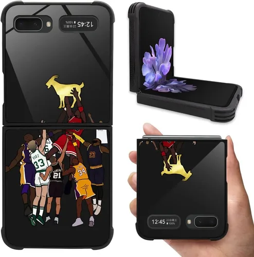 Vista 8 de Funda compatible con Samsung Galaxy Z Flip 5G, diseño de jugador de baloncesto 10 Galaxy Z Flip 5G para niños y hombres, TPU suave, antiarañazos, a