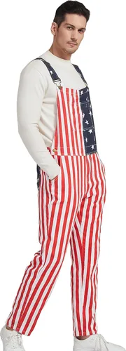 Vista 2 de OeyFnbmO Festival Overalls for Men Holiday Jumpsuit Bib Coveralls