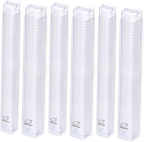 Vista 8 de Dakoufish Estuche de transporte de pajitas de plástico, paquete de 3 cajas plegables reutilizables para popotes rectos de 5 a 8 pulgadas