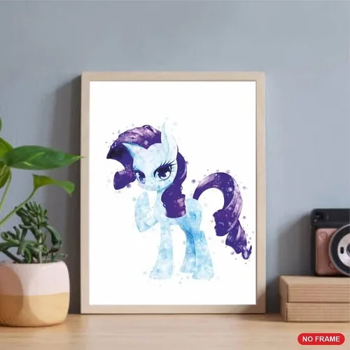 Vista 5 de PurpleheARTs Arte de pared de My Little Pony, póster de My Little Pony, decoración de habitación de poni para niños, juego de 6, sin marco, 8 x 10