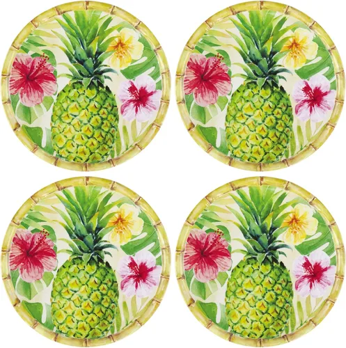 Vista 11 de UP Platos redondos de postre de melamina de bambú, platos pequeños para servir, para aperitivos, aperitivos y guarniciones, blanco, 6 pulgadas