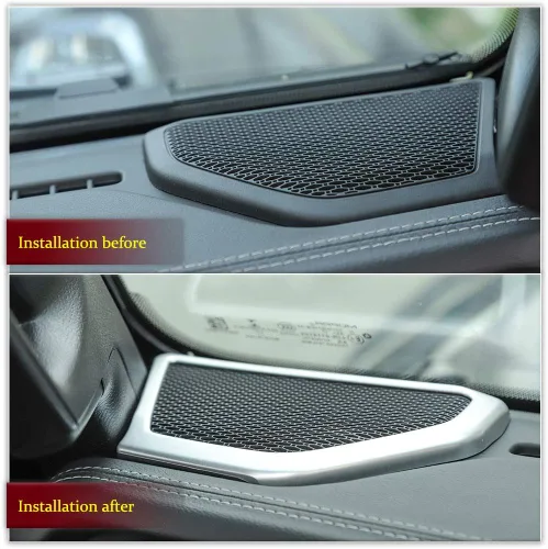 Vista 5 de Cubierta de altavoz A pilar Accesorios interiores para Jeep Wrangler JL JLU Gladiator JT 2018-2024 (plateado)