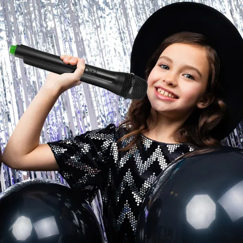 Vista 3 de NUOBESTY Micrófono falso de plástico para niños, juguetes de micrófono, Halloween, fiesta de cumpleaños, escenario o disfraz