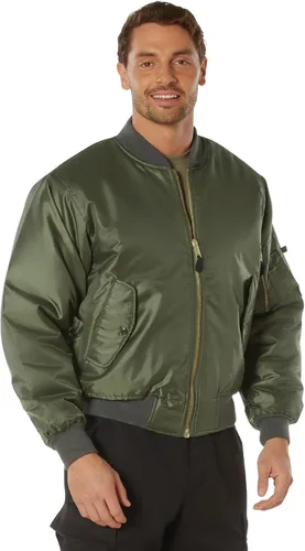 Vista 7 de Rothco MA-1 Flight Jacket Iconic Bomber Style Cold Weather Coat Windbreaker