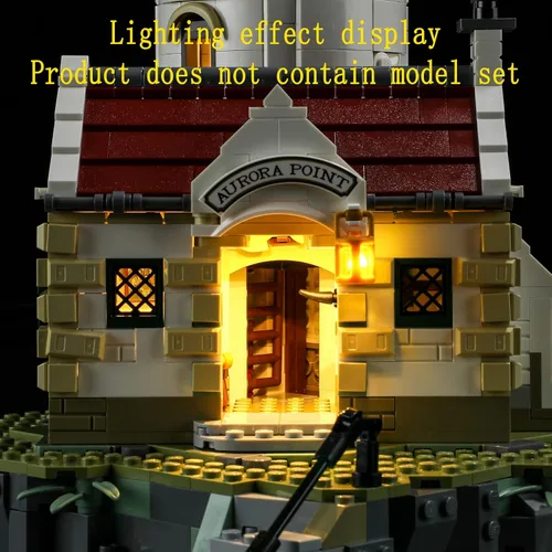 Vista 6 de GEAMENT Kit de luz LED compatible con Lego Motorized Lighthouse - Juego de iluminación para ideas 21335 modelo de construcción