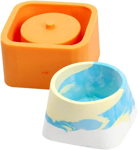 Vista 9 de NICOLE Molde de silicona para maceta, moldes de cemento para cenicero, moldes para plantas suculentas
