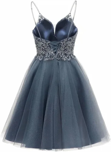 Vista 4 de Vestidos de tul para fiesta de graduación 2023, mini vestido de cóctel para adolescentes